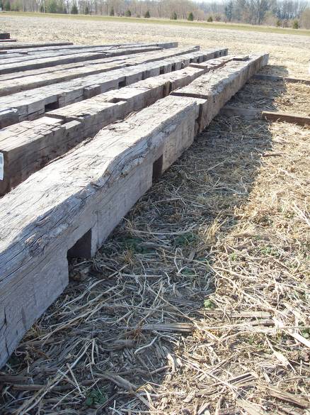 Hand Hewn Oak Timbers for Approval